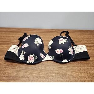PINK Victoria's Secret Wear Everywhere T-Shirt Bra‎ 34D Floral Padded Underwire